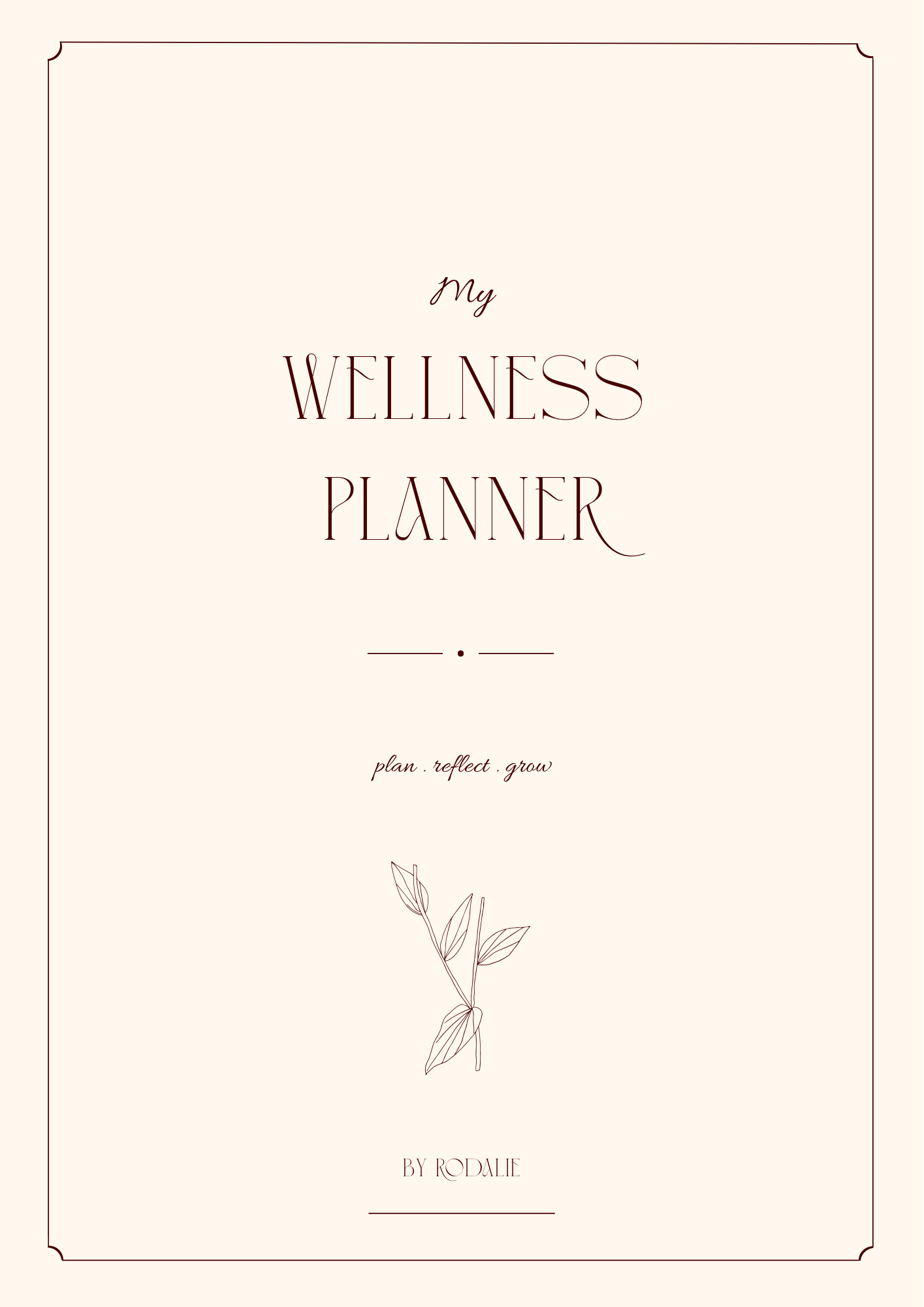 Digital Wellness Planner