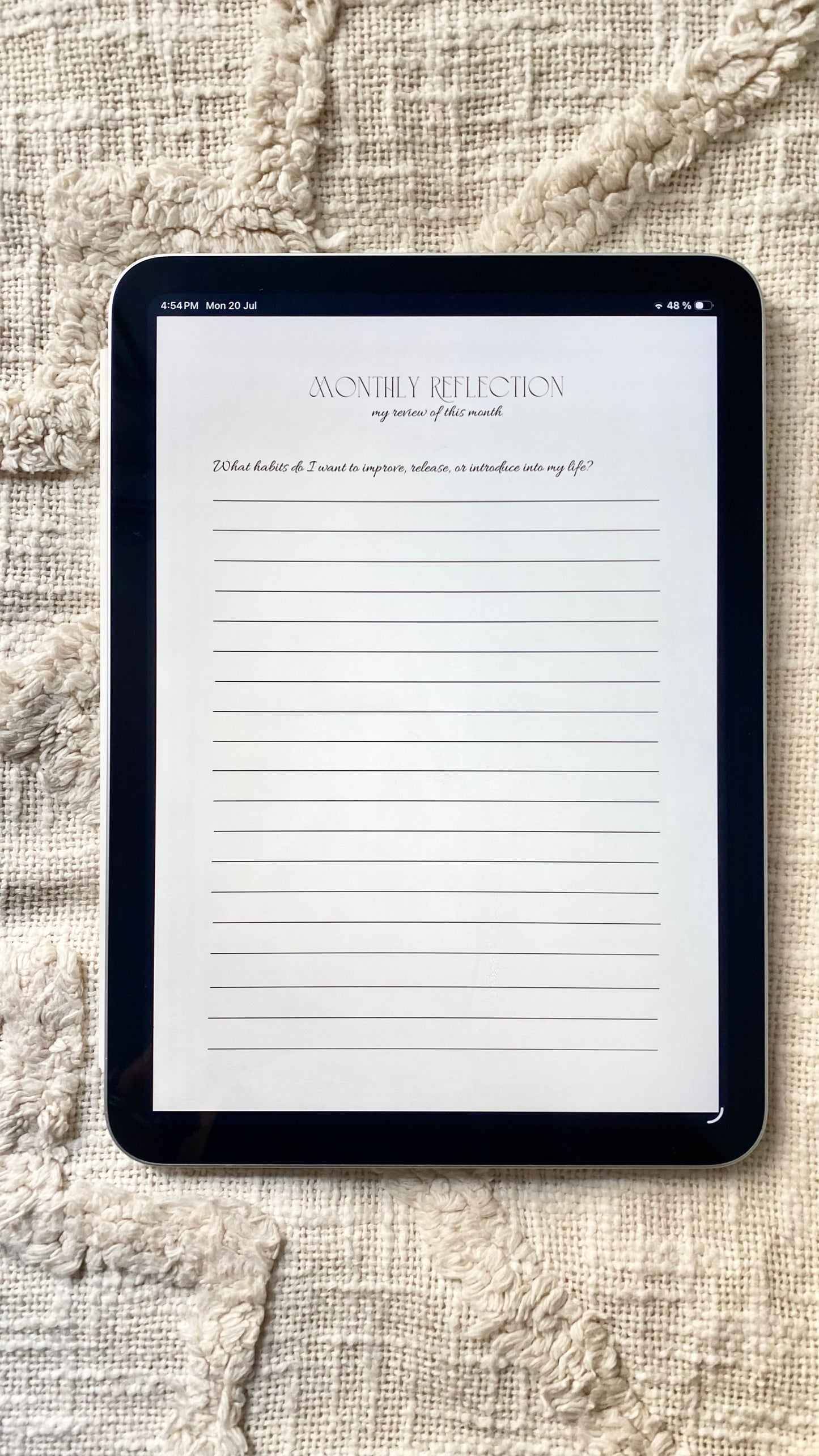 Digital Wellness Planner